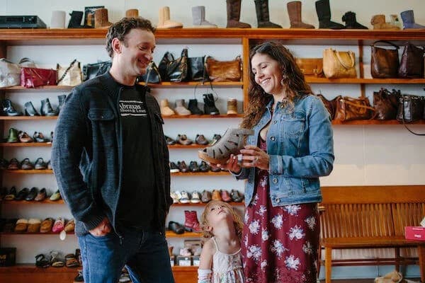 The Boynton family at Abraxas Shoes